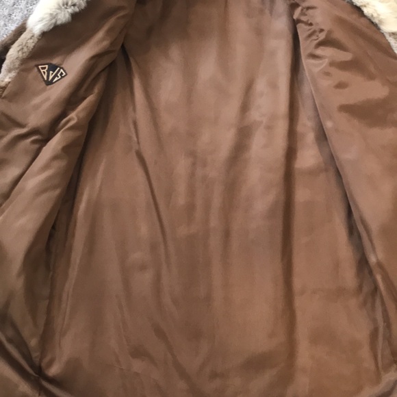 Authentic Real Fur Vintage Tan & Brown Fur Coat - Picture 11 of 13